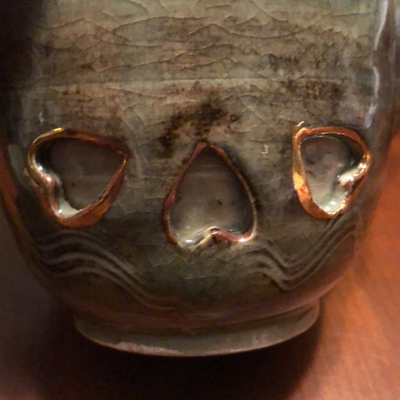 Vintage Somayaki Japanese Somaware Heart cut out Tea Pot - Picture 5 of 9